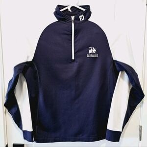 FootJoy FJ Dundarave PEI Mens Size Large 1/4 Zip Pullover Long Sleeve Blue